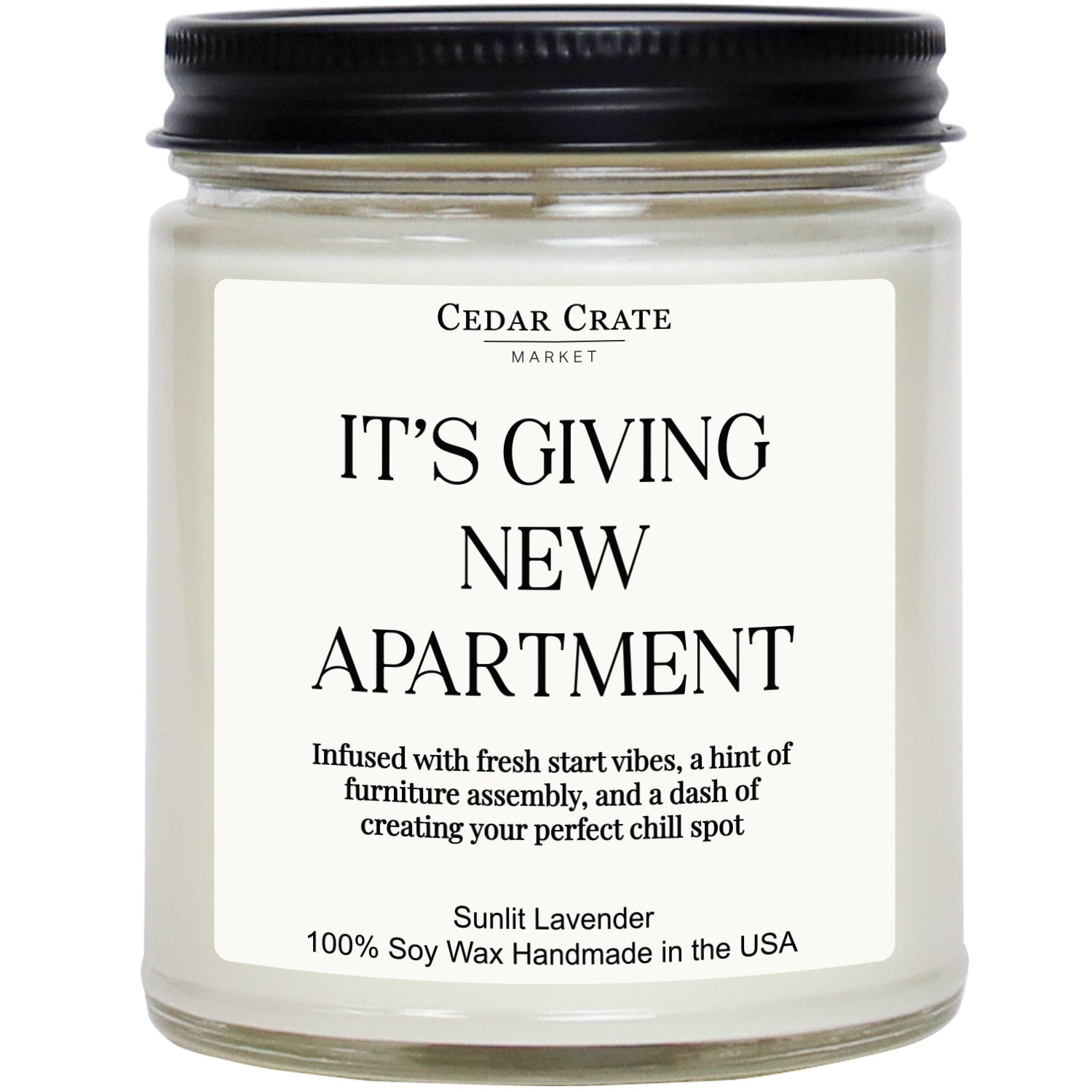 It's Giving New Aprtment White Jar Candle