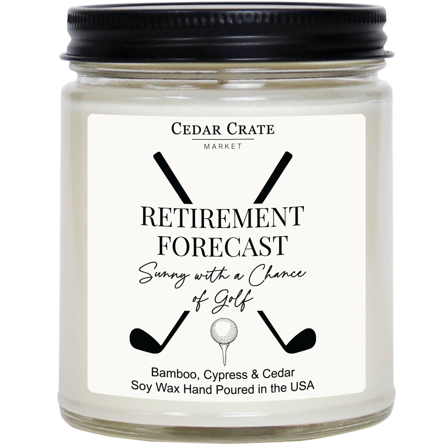 Forecast: Sunny With A Chance Of Golf Retirement Candle