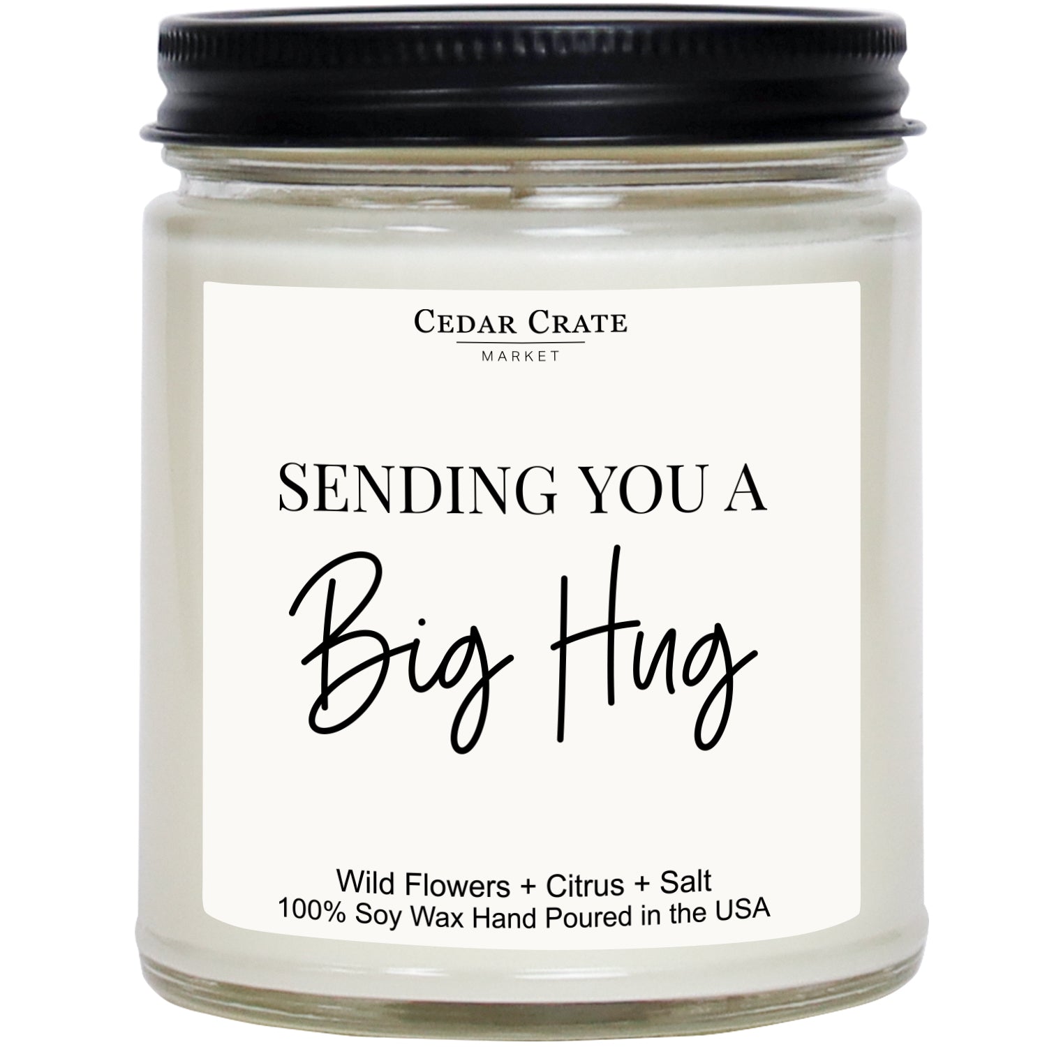 Sending You A Big Hug Clear Jar Candle