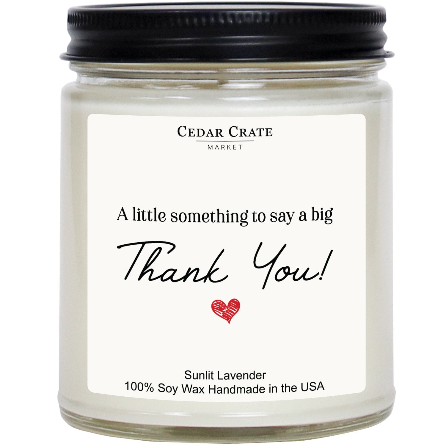 A Little Something To Say A Big Thank You! White Jar Candle