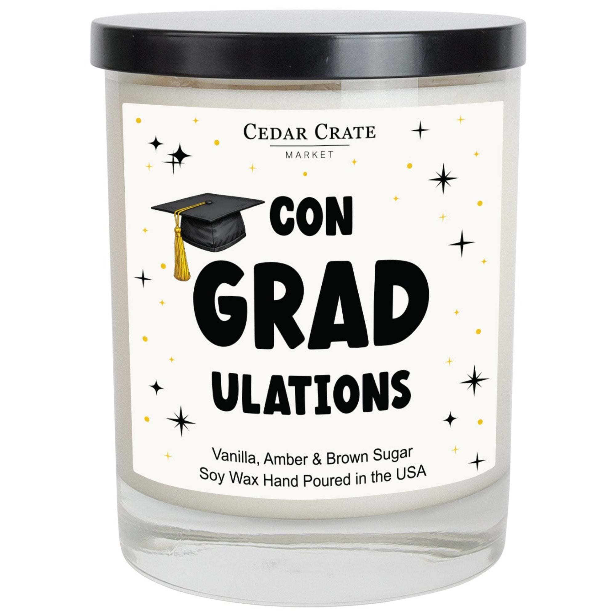 Cedar Crate Market Soy Candle "ConGRADulations" funny gift