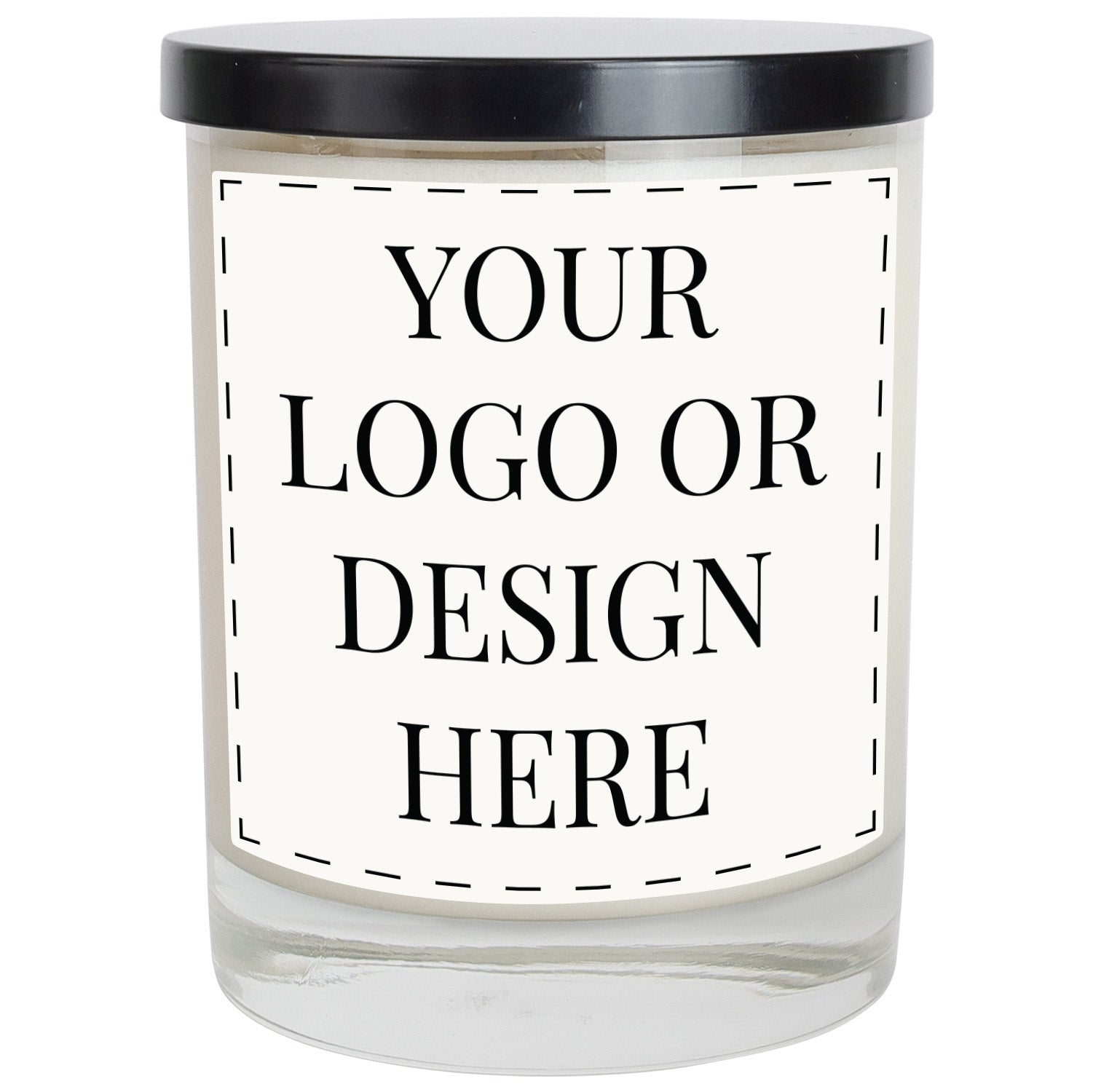 12 Custom Signature White Candles