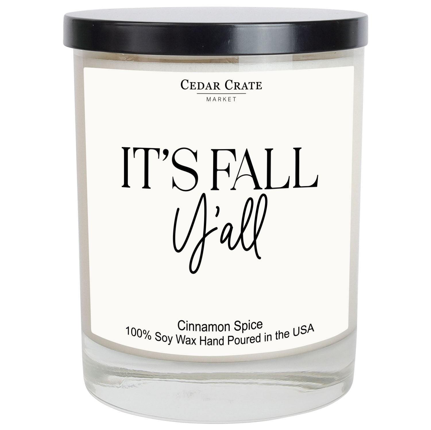 It's Fall Y'all White Candle