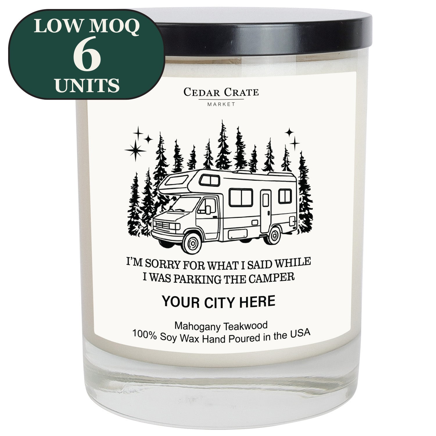 Cedar Crate Market Soy Candle "Name Drop - Sorry for What I Said" funny gift
