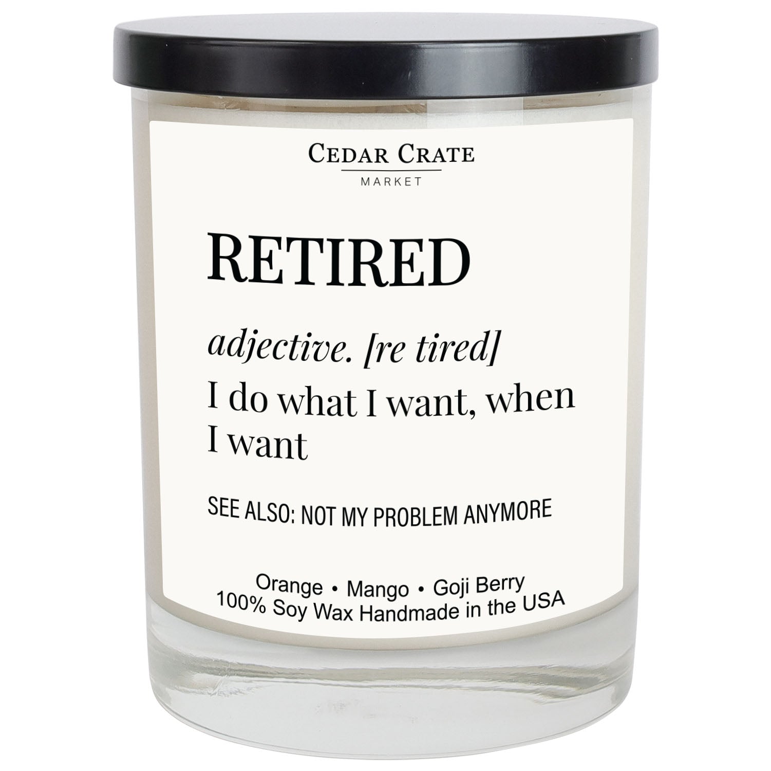 Retired Adjective White Candle