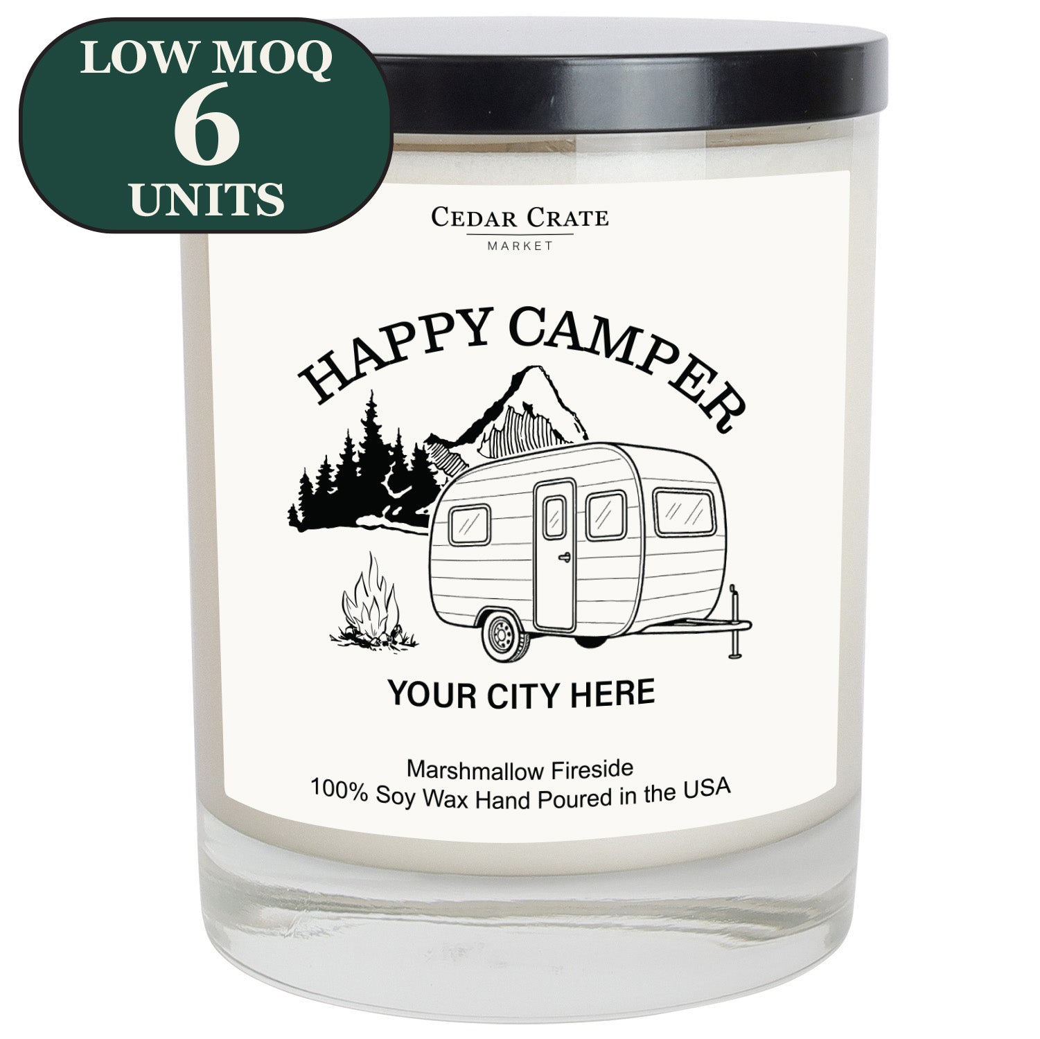 Cedar Crate Market Soy Candle "Name Drop - Retro Camper" funny gift