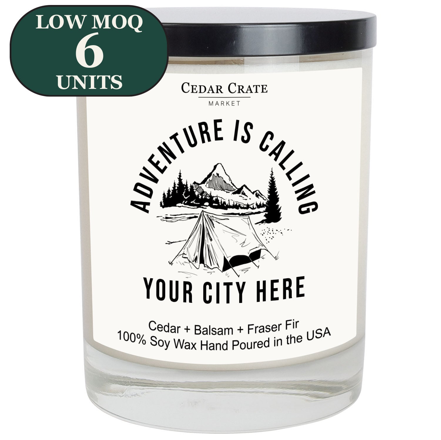 Cedar Crate Market Soy Candle "Name Drop - Adventure Is Calling" funny gift