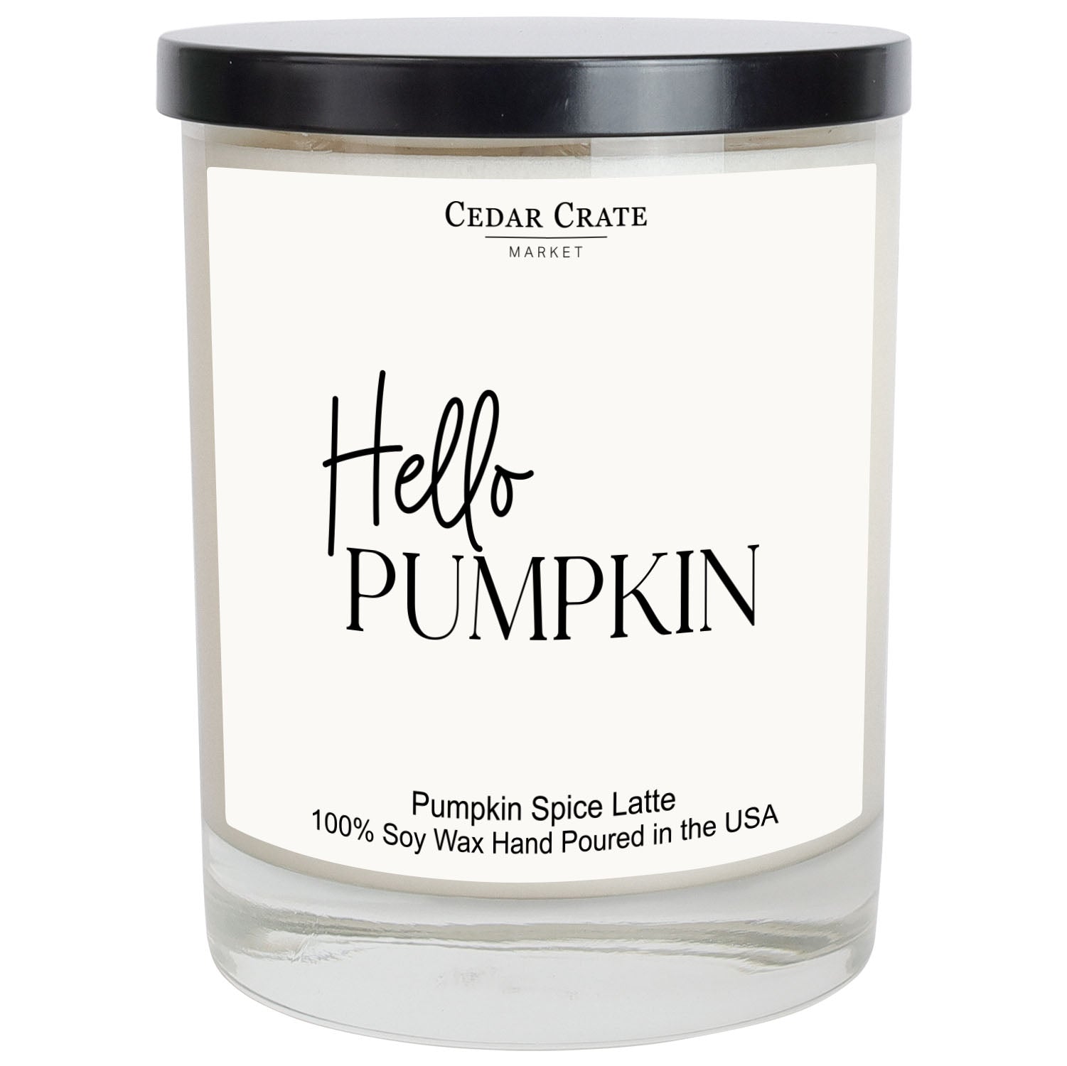 Hello Pumpkin White Candle