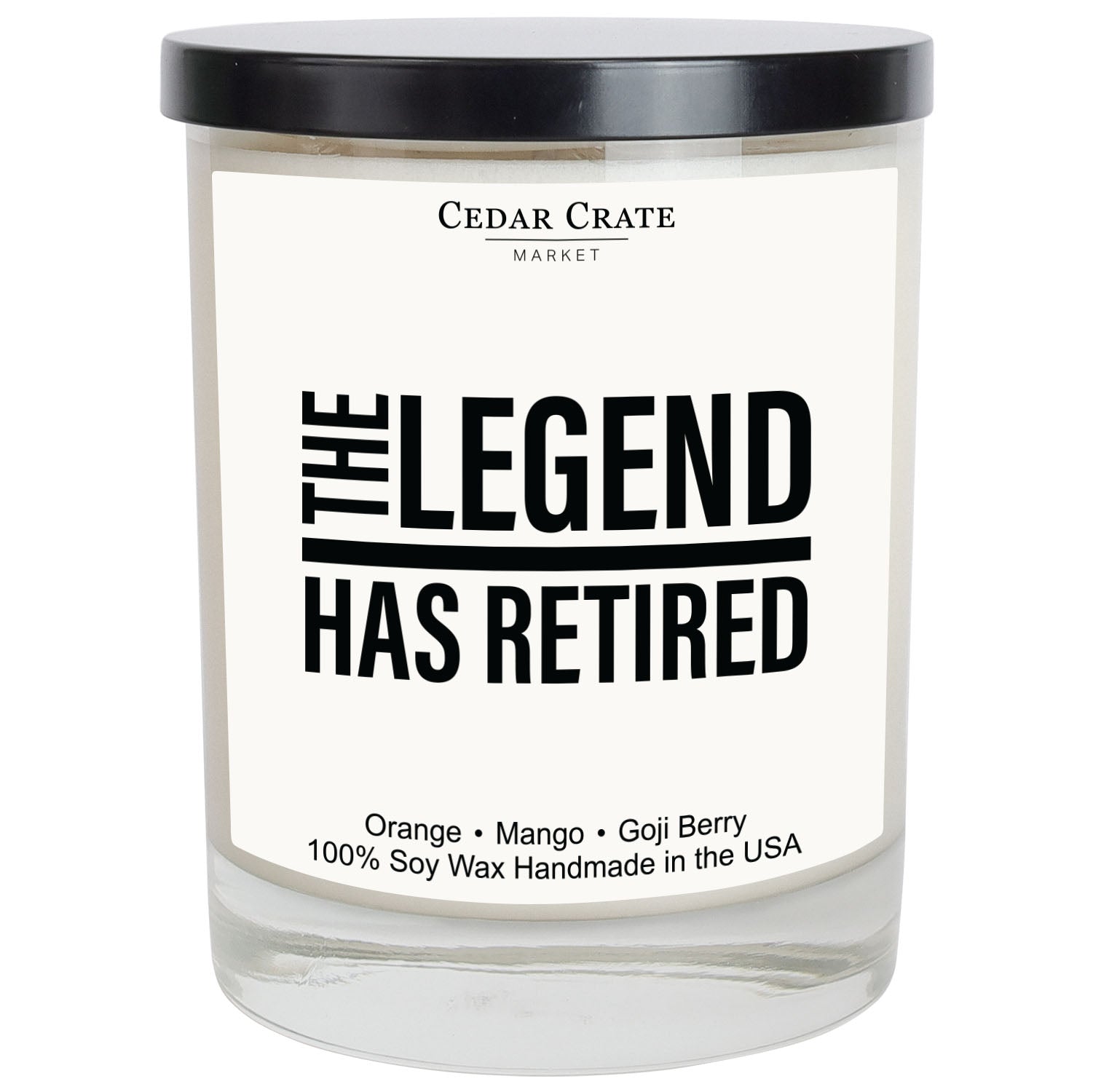 The Legend Has Retired White Candle