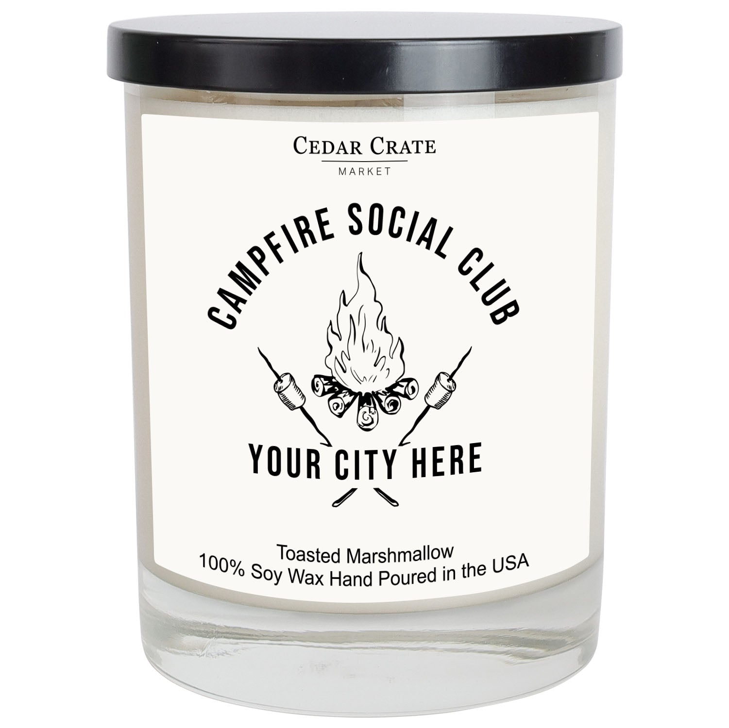 Campfire Social Club Name Drop White Candle