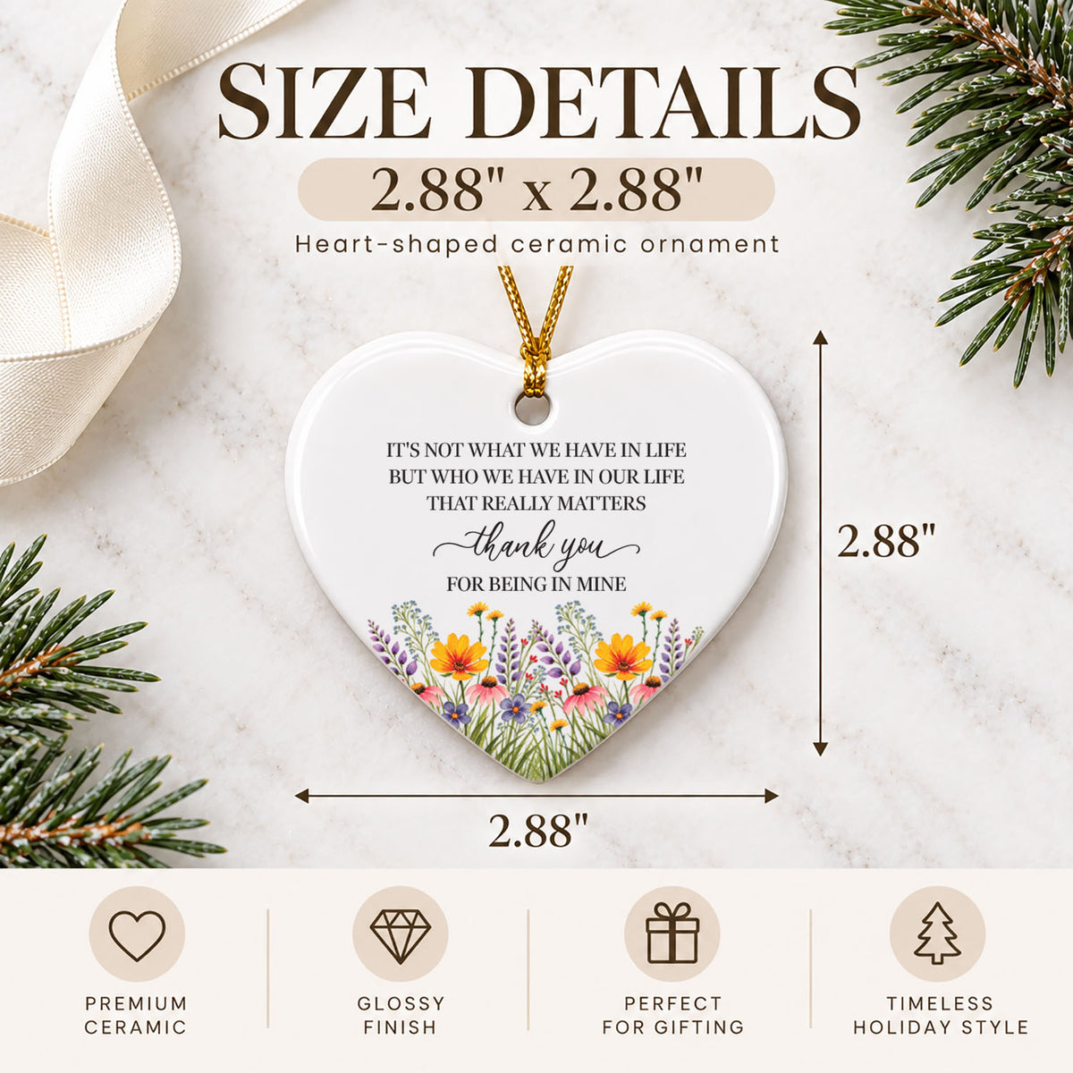 Christmas Ornaments - Thank You For Being In Mine