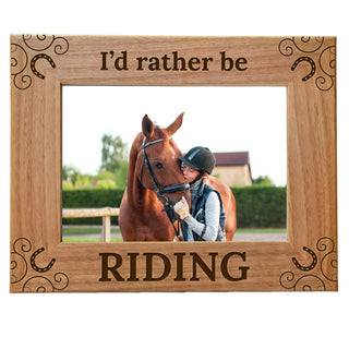 I'd Rather Be Riding Wood Photo Frame
