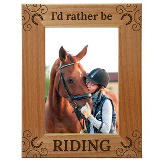 I'd Rather Be Riding Wood Photo Frame