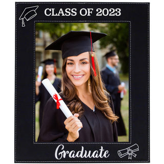 Class Of 2023 Graduate Engraved Leatherette Photo Frame