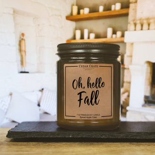 Oh, Hello Fall Amber Jar