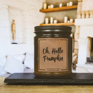 Oh Hello Pumpkin Amber Jar