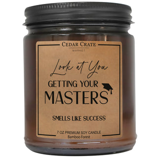 Look At You Getting Your Masters Smells Like Success Amber Jar