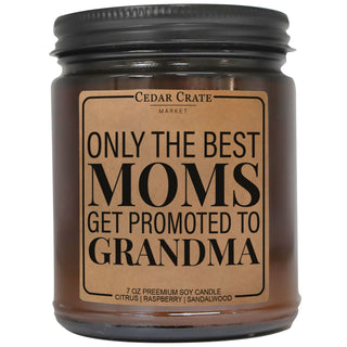 Only The Best Moms Get Promoted To Grandma Amber Jar