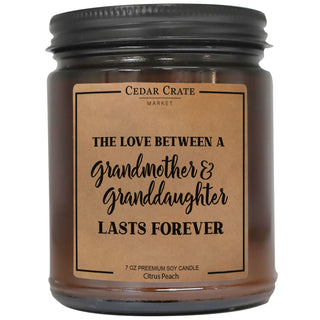 The Love Between A Grandmother And Granddaughter Lasts Forever Amber Jar