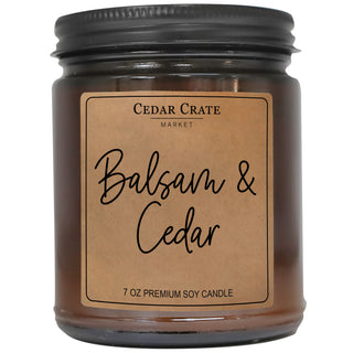 Balsam & Cedar Amber Jar Candle