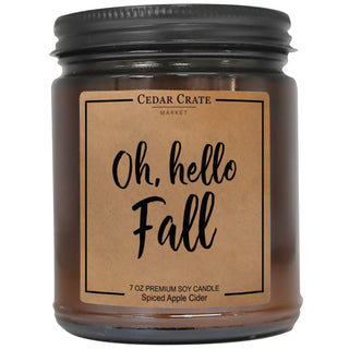 Oh, Hello Fall Amber Jar