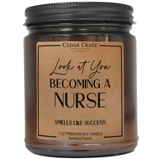 Look At You Becoming A Nurse Smells Like Success Amber Jar