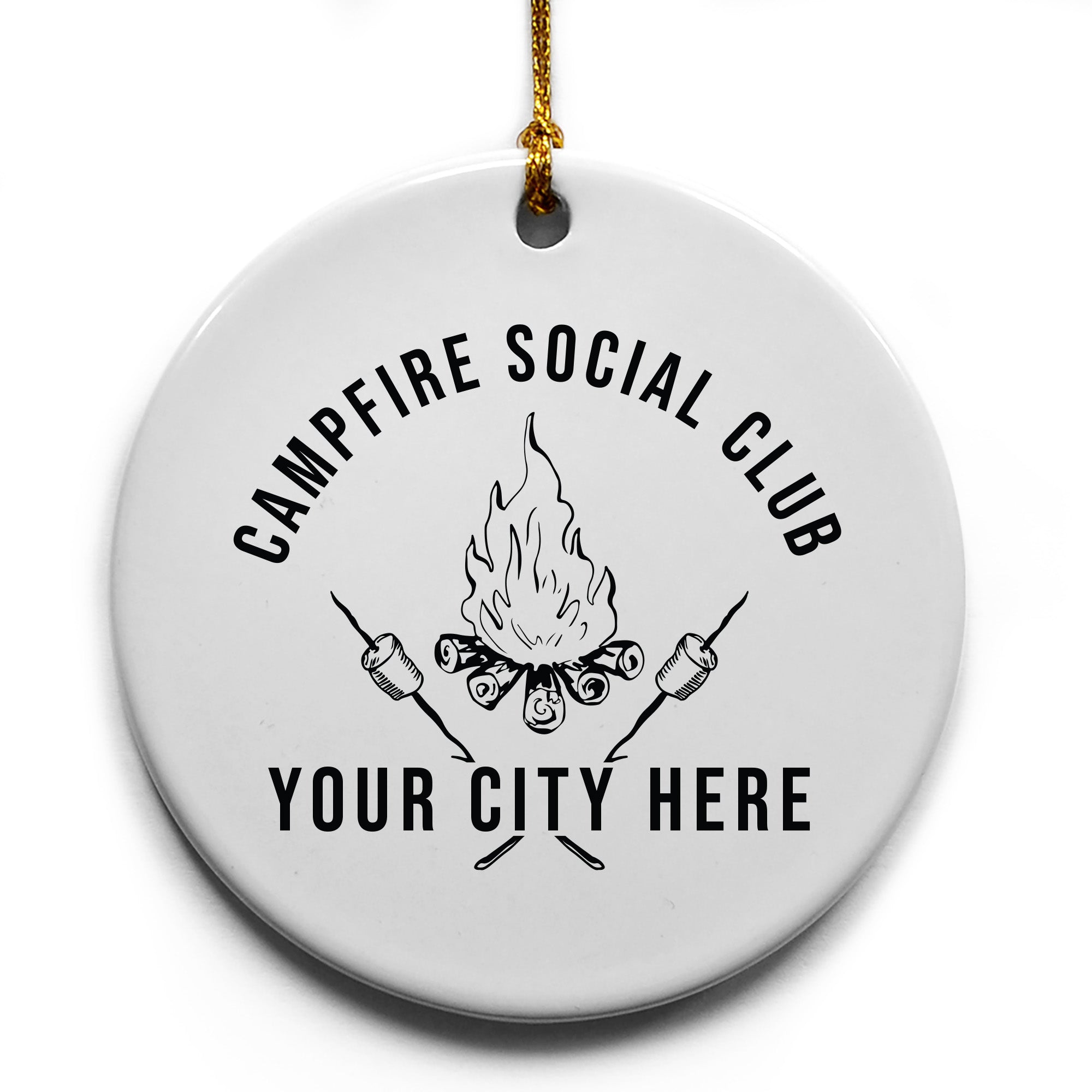 Campfire Social Club Name Drop Ornament - 6 Pack