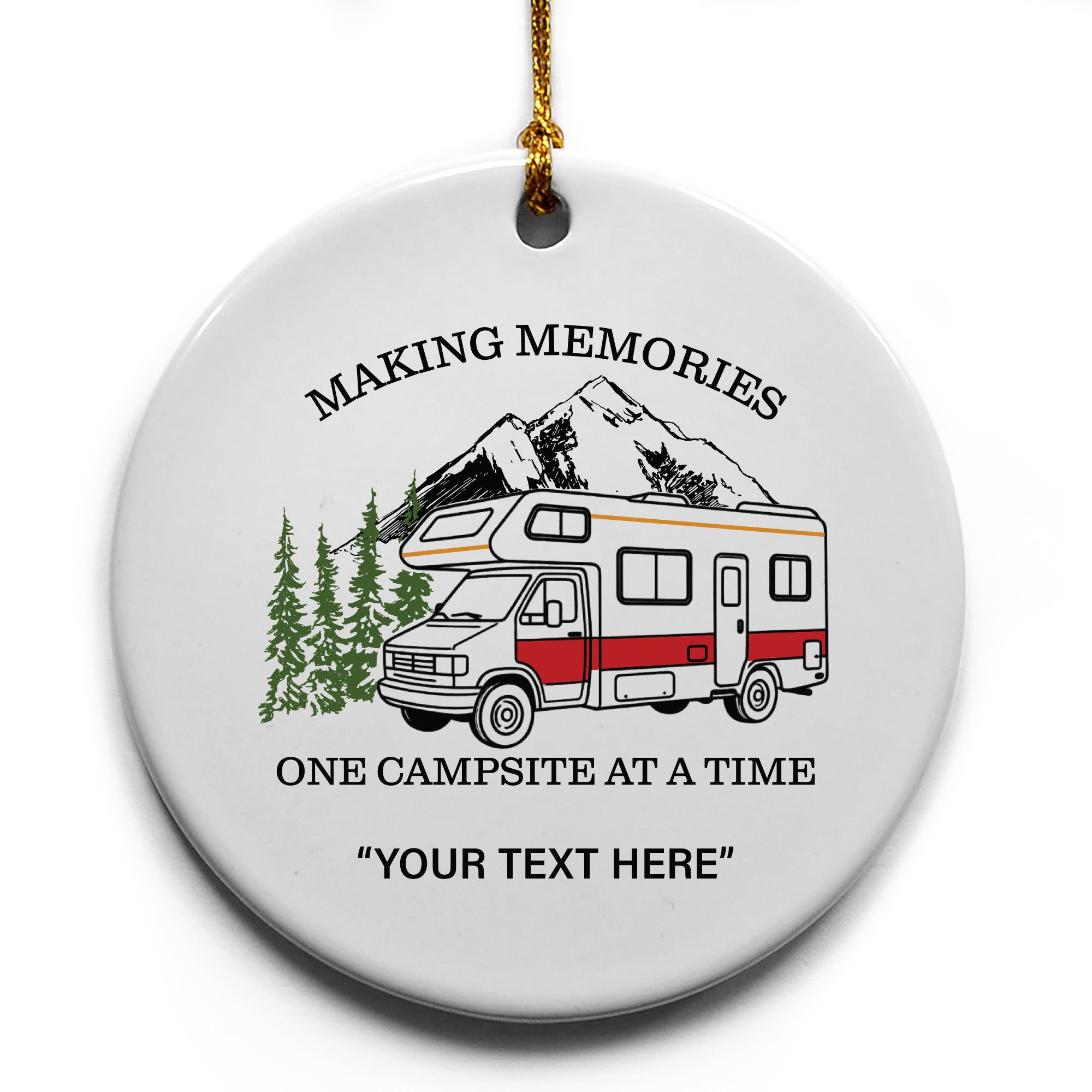 Making Memories RV Mountain Name Drop Ornament - 6 Pack