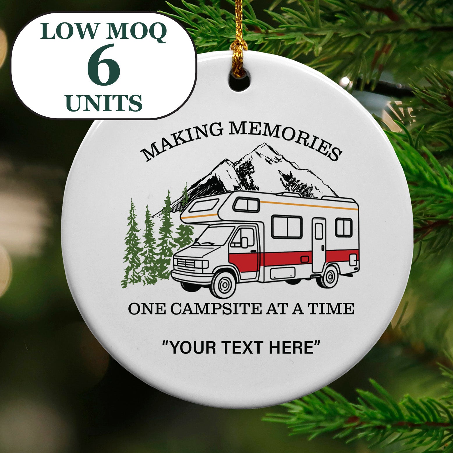 Cedar Crate Market Keepsake Ornament "Making Memories RV" funny gift