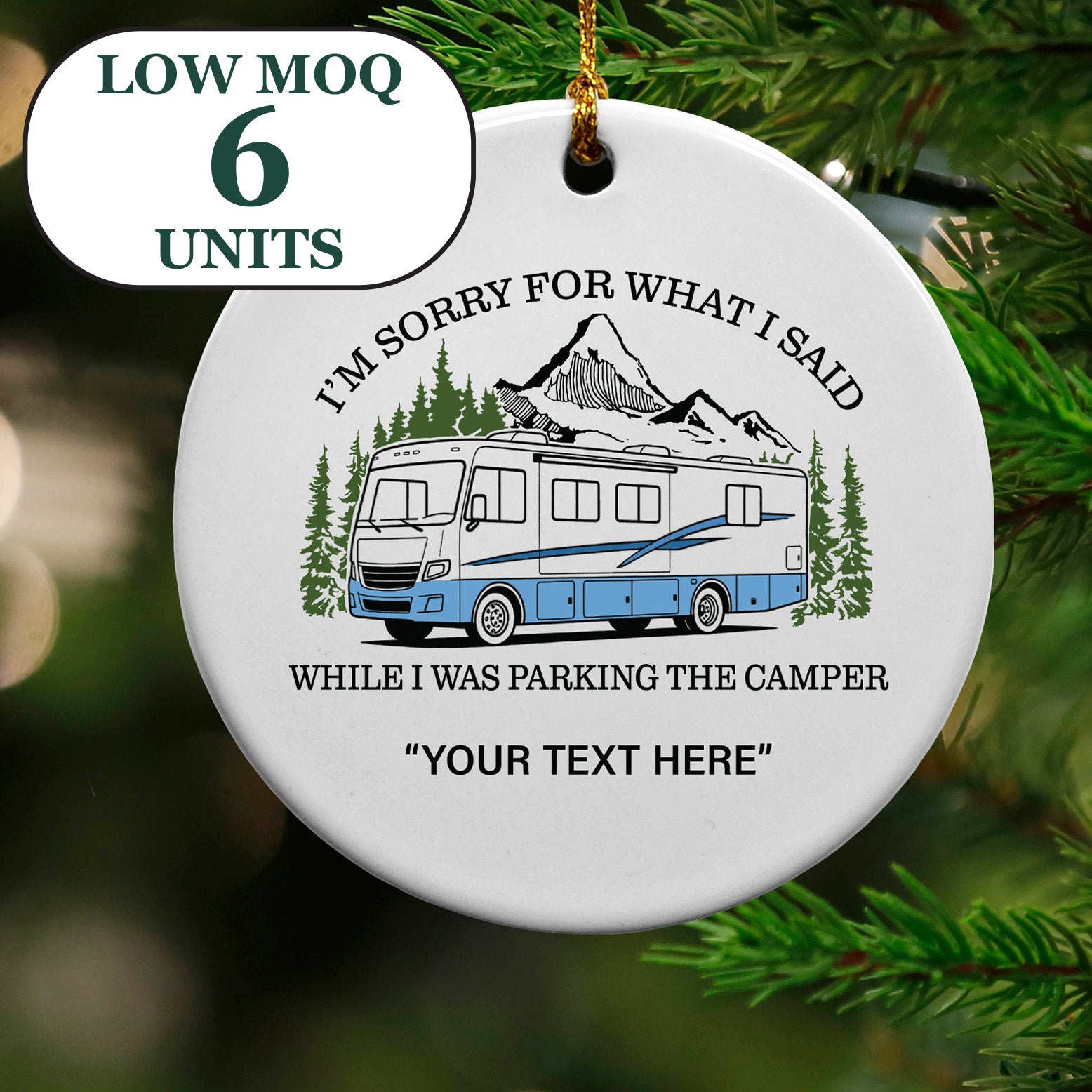Cedar Crate Market Keepsake Ornament "Sorry For What I Said While Parking" funny gift