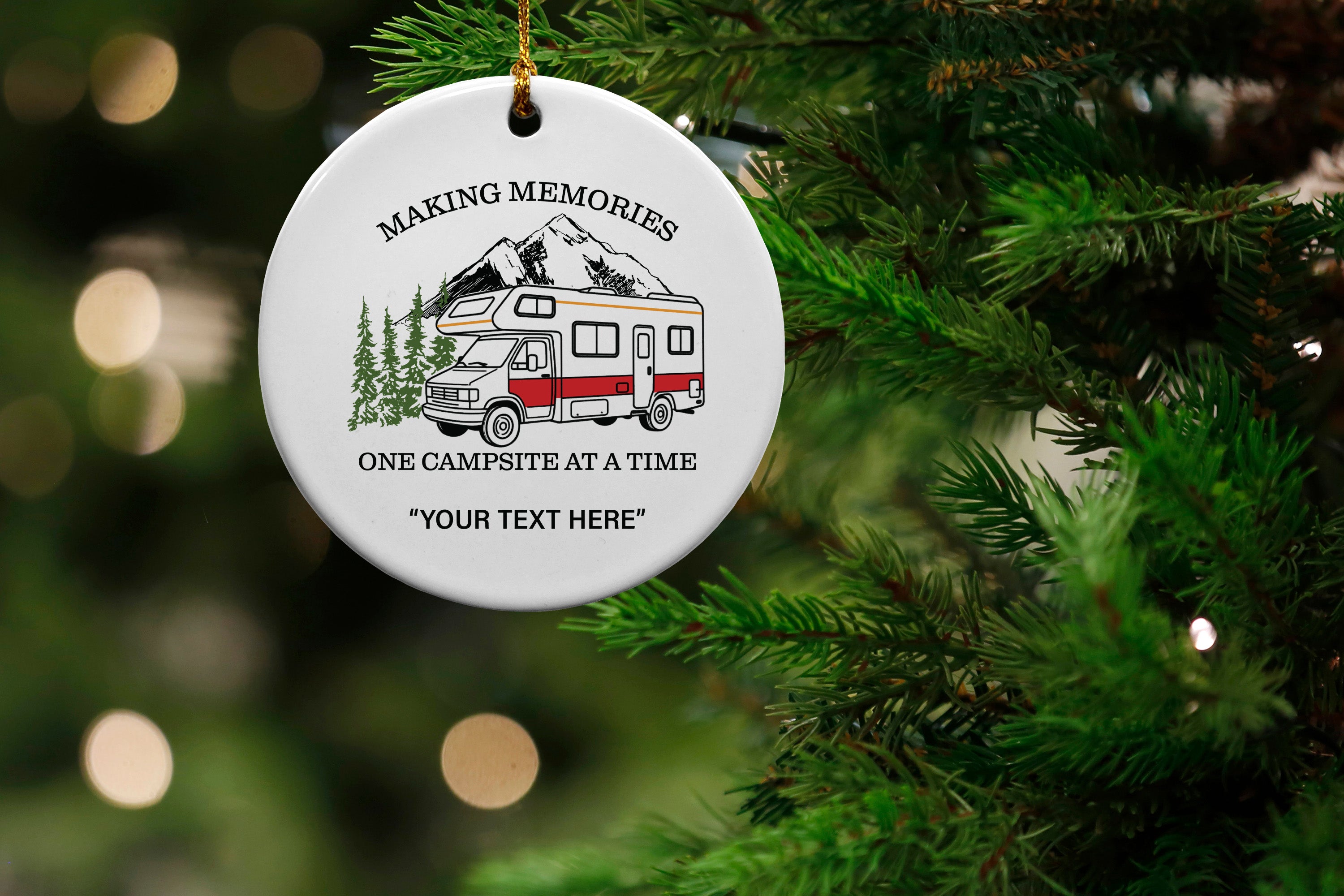 Making Memories RV Mountain Name Drop Ornament - 6 Pack
