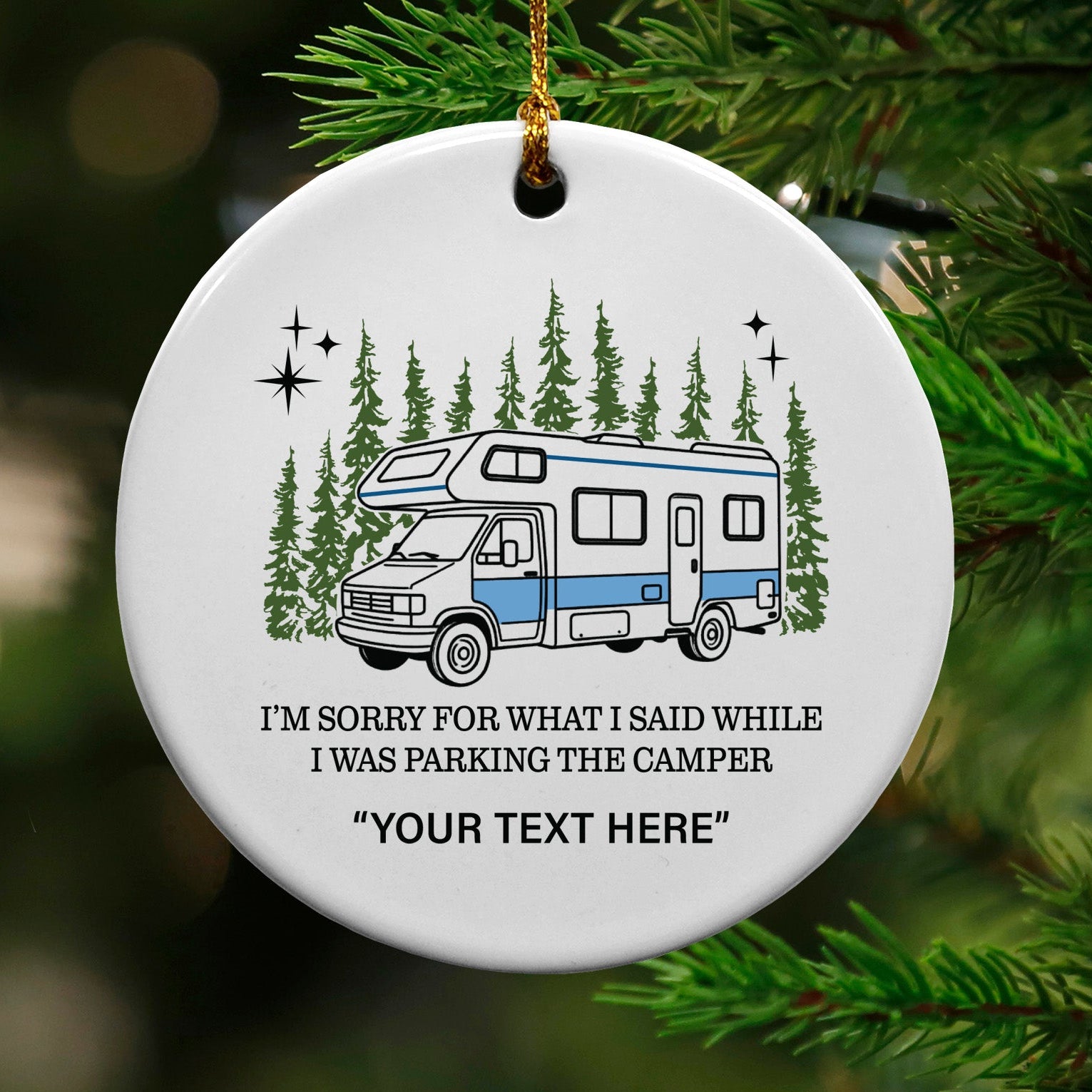 Custom Name Drop Ornament Sorry For What I Said Parking - MOQ 6