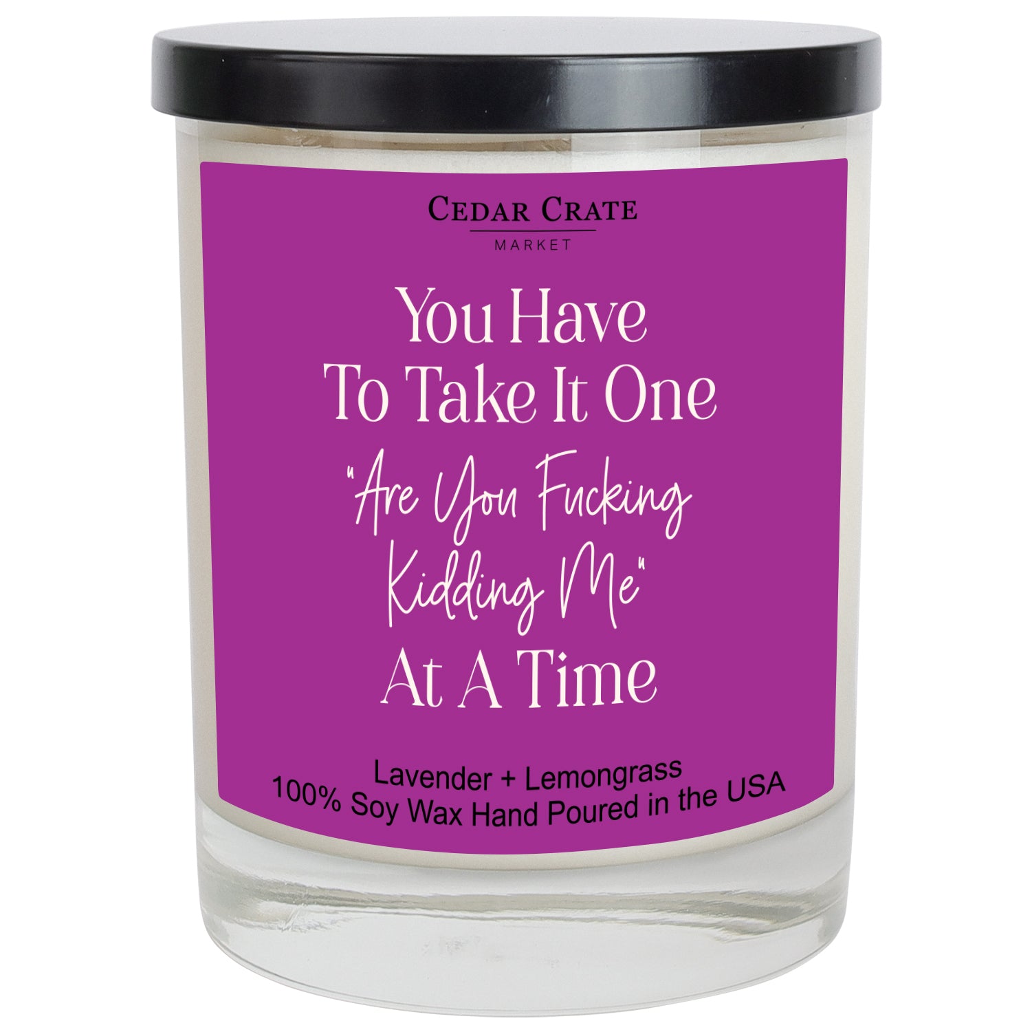 You Just Have To Take It One "Are You Fucking Kidding Me?" At A Time Color Candle