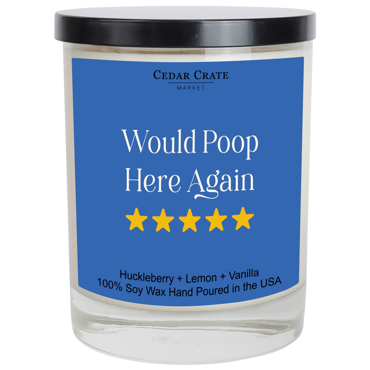 Would Poop Here Again ***** Color Candle