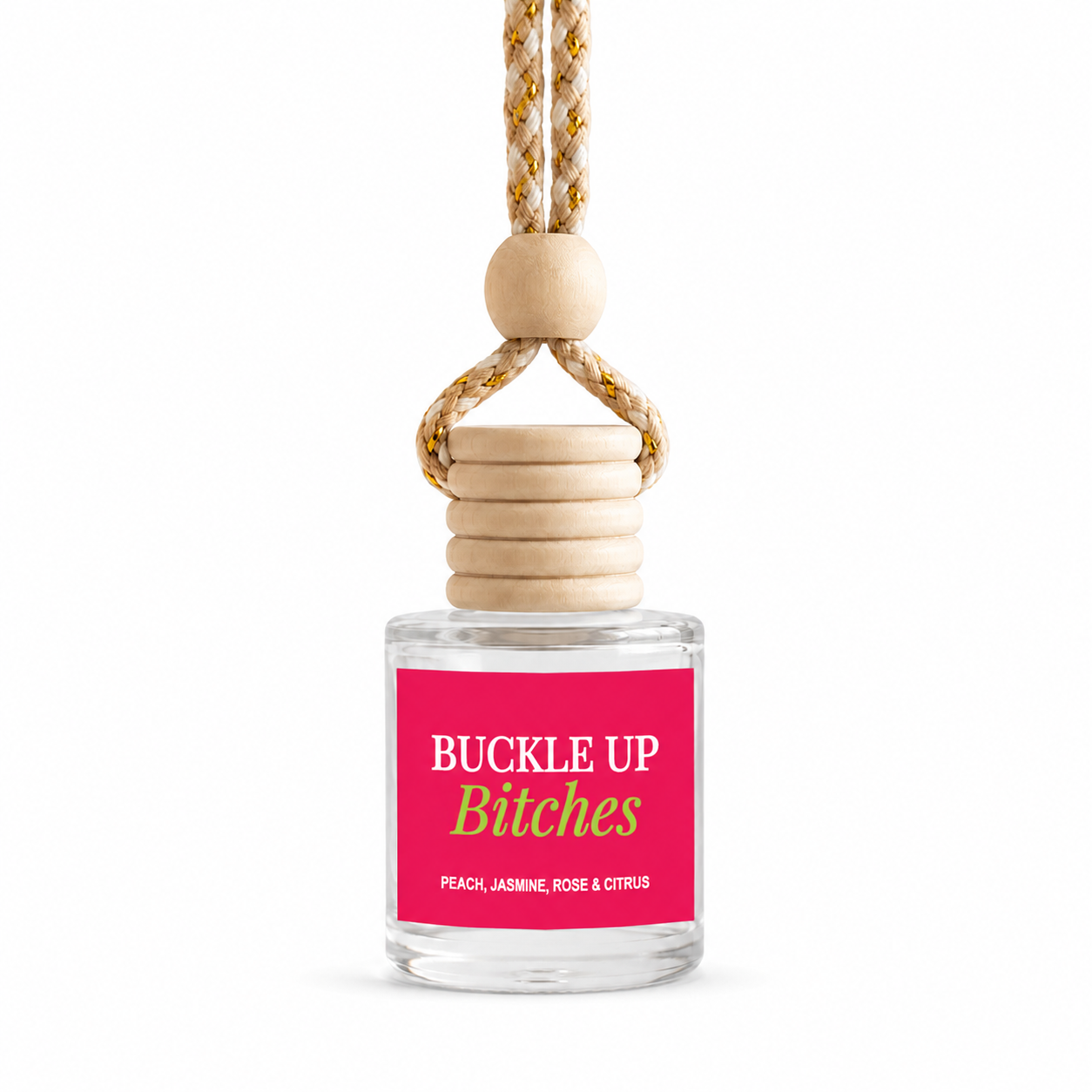 Car Diffuser - Buckle Up Bitches Hanging Velvet Peach Oil