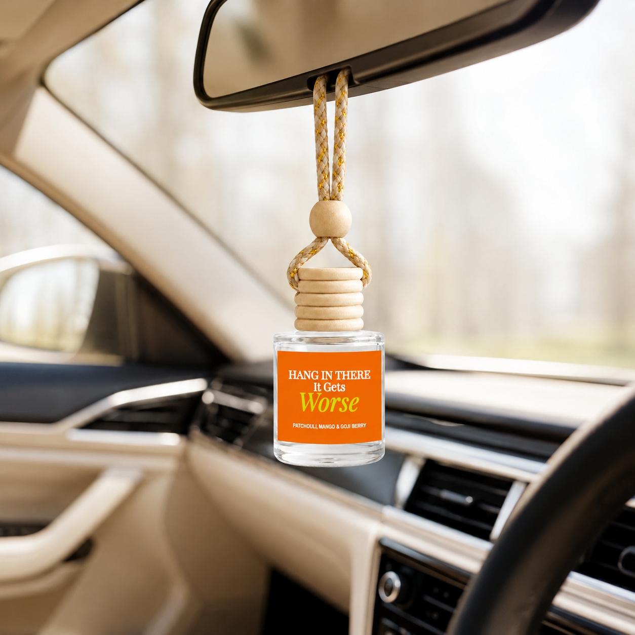 Car Diffuser - Hang In There It Gets Worse Golden Patchouli