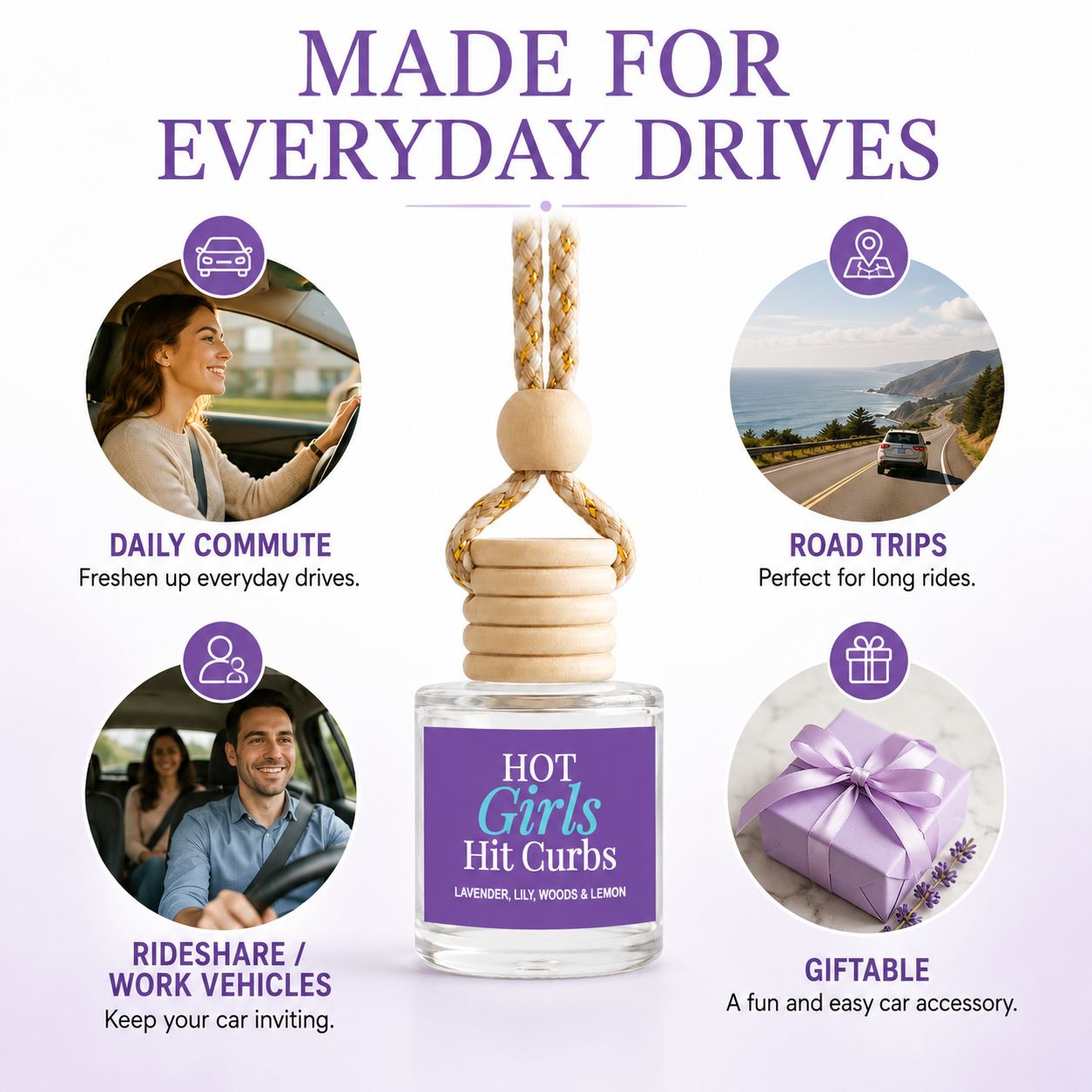 Car Diffuser - Hot Girls Hit Curbs Sunlit Lavender Scent