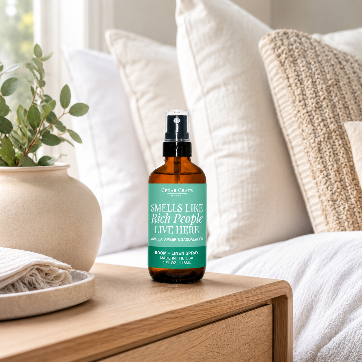 Funny Room Spray - Smells Like Rich People Live Here 4 oz