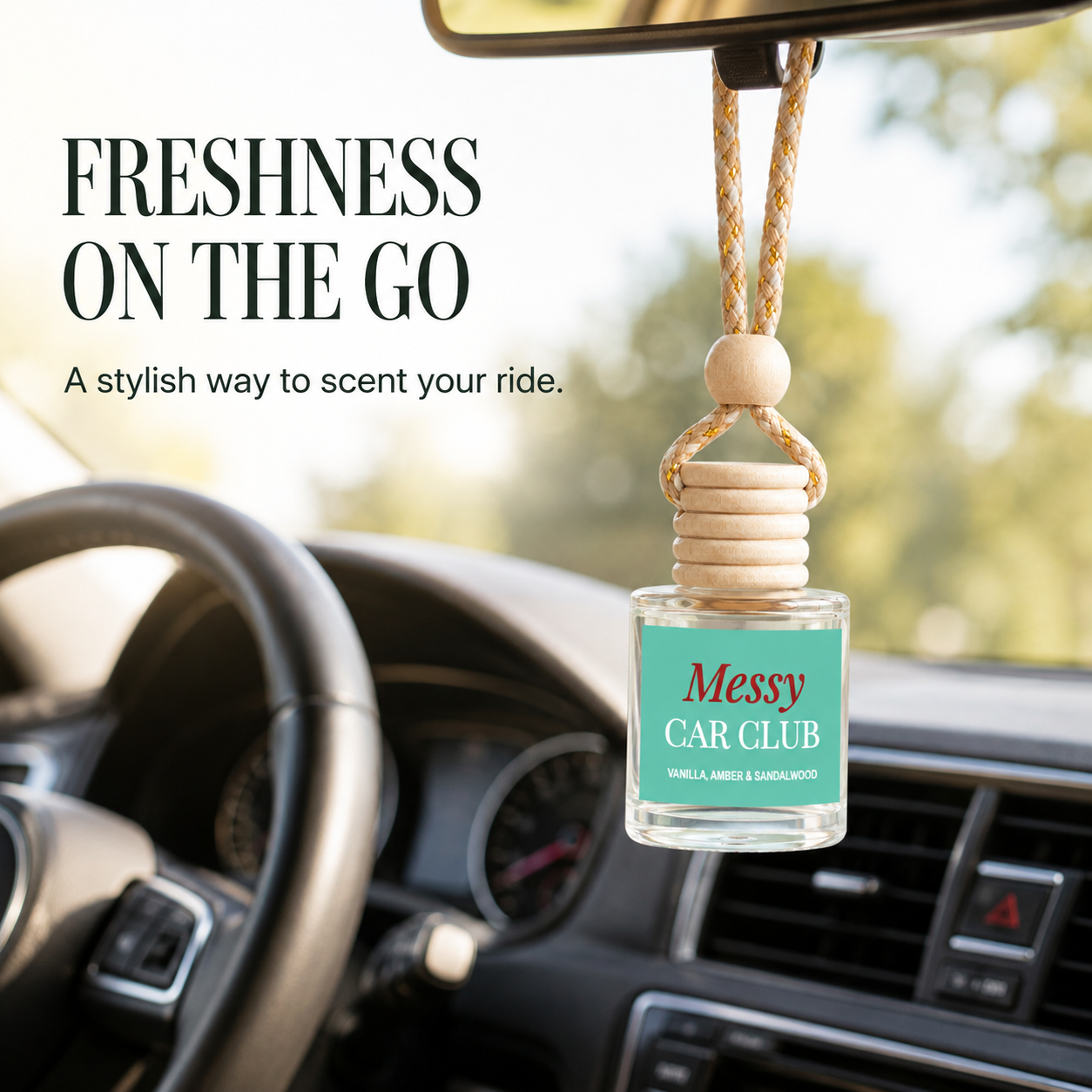 Car Diffuser - Messy Car Club Amber Vanilla Woods 8 ml Oil
