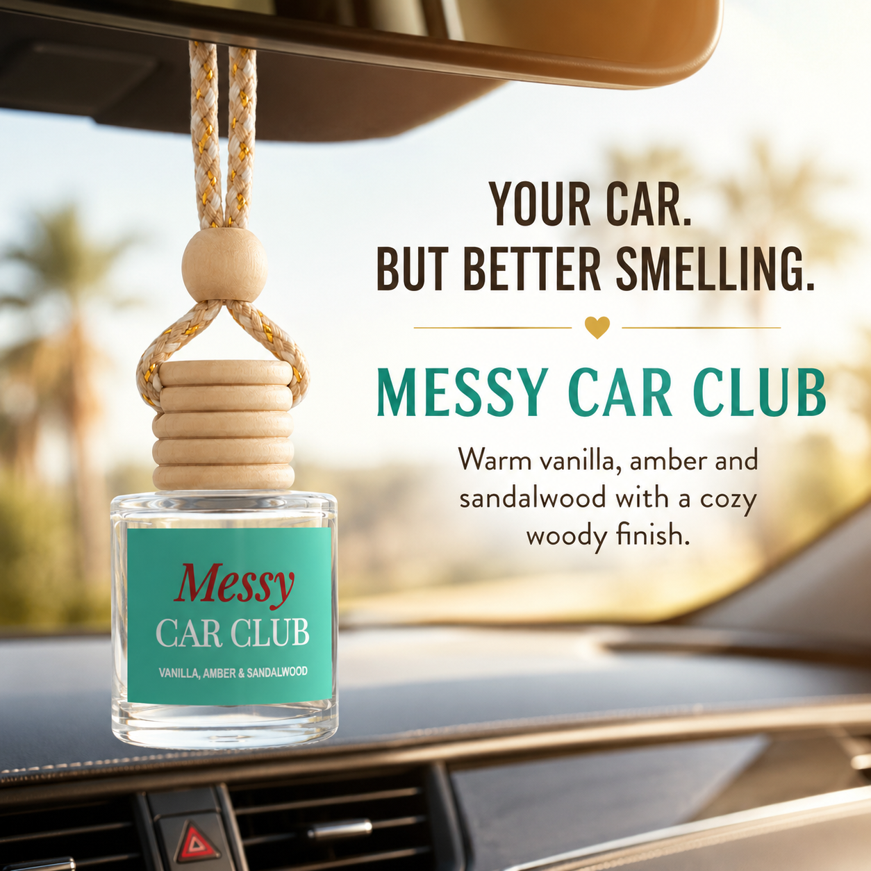 Car Diffuser - Messy Car Club Amber Vanilla Woods 8 ml Oil