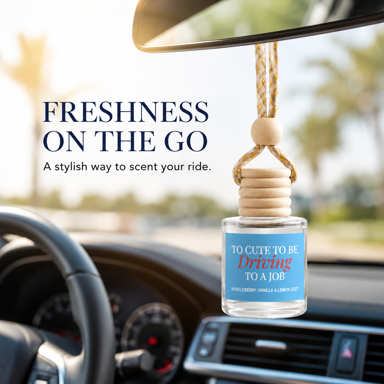 Car Diffuser - Too Cute To Be Driving To A Job Huckleberry