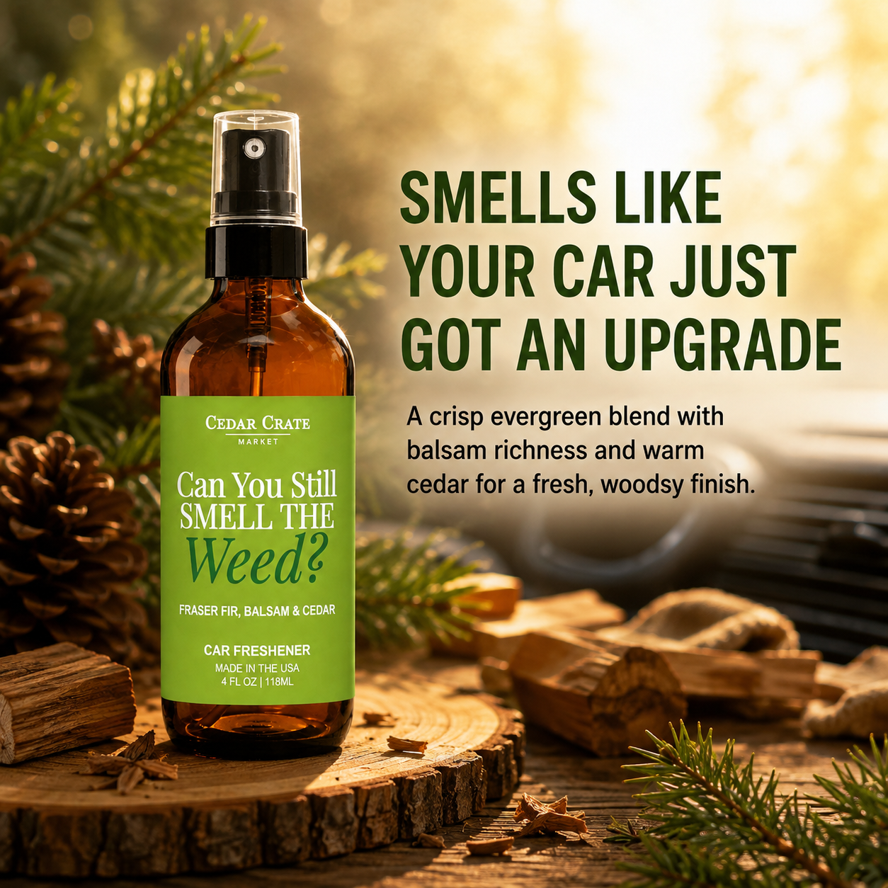 Car Freshies - Can You Still Smell The Weed Balsam + Cedar