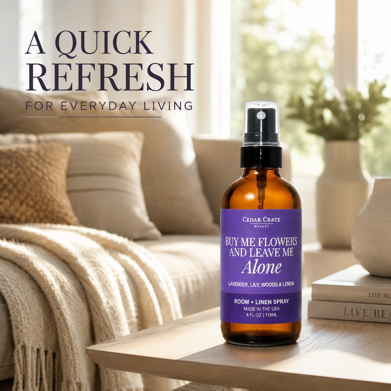 Funny Room Spray - Buy Me Flowers And Leave Me Alone Mist