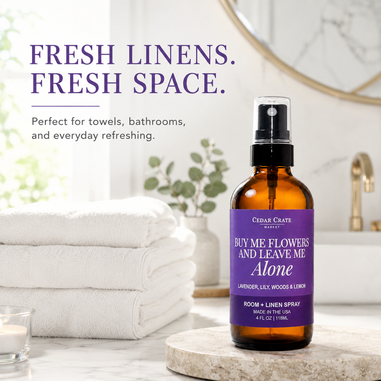 Funny Room Spray - Buy Me Flowers And Leave Me Alone Mist