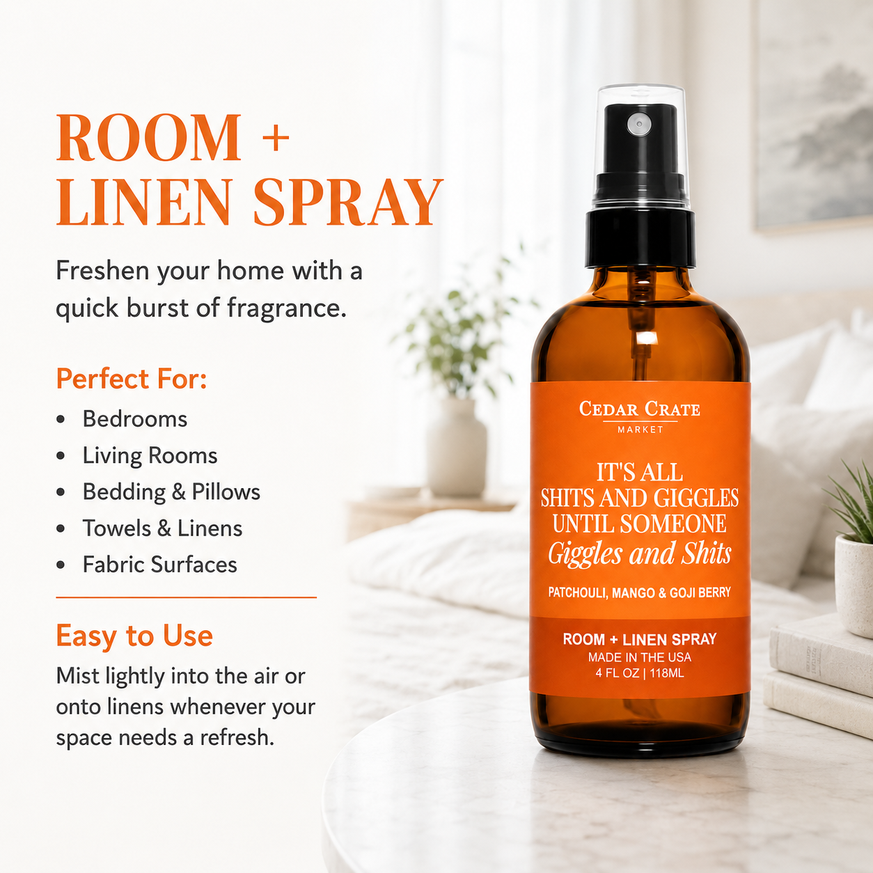 Funny Room Spray - It's All Shits And Giggles Until Someone