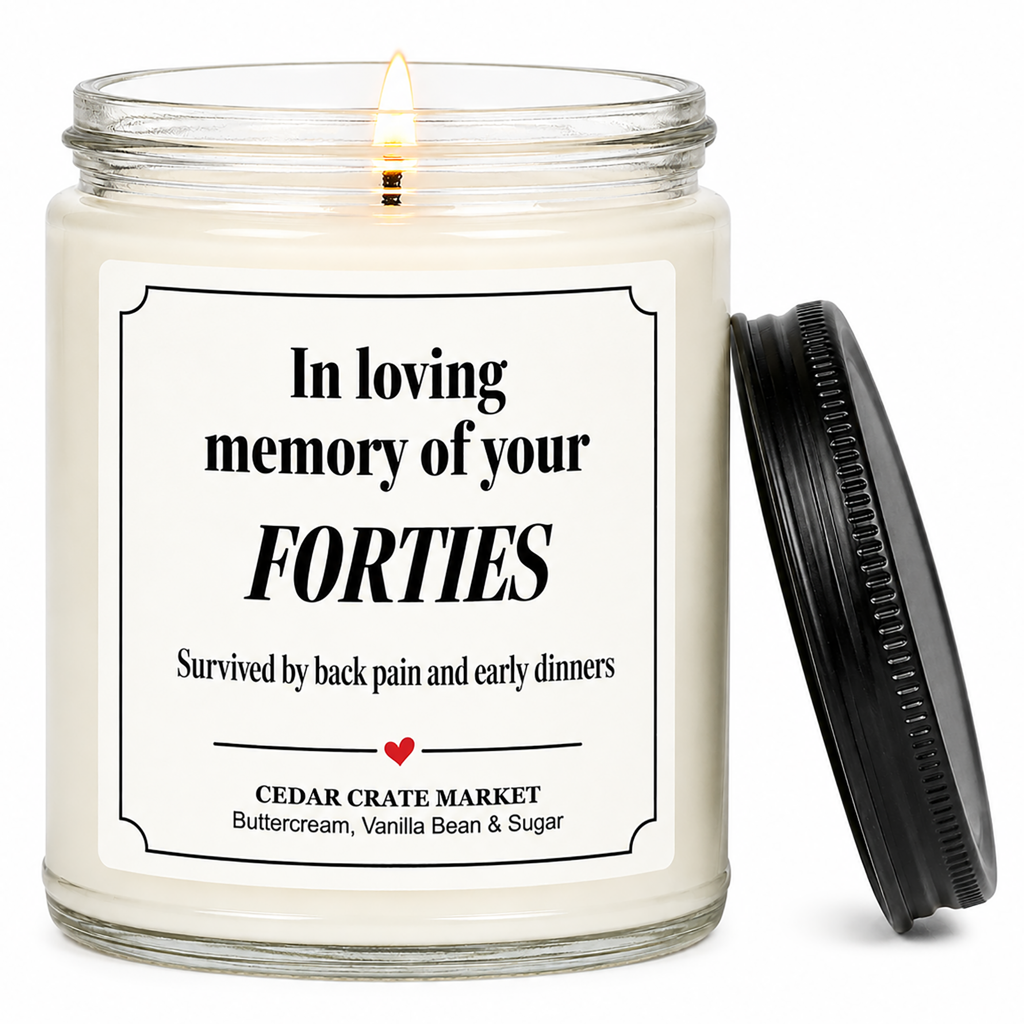 50th Birthday Candle - In Loving Memory of My 40s