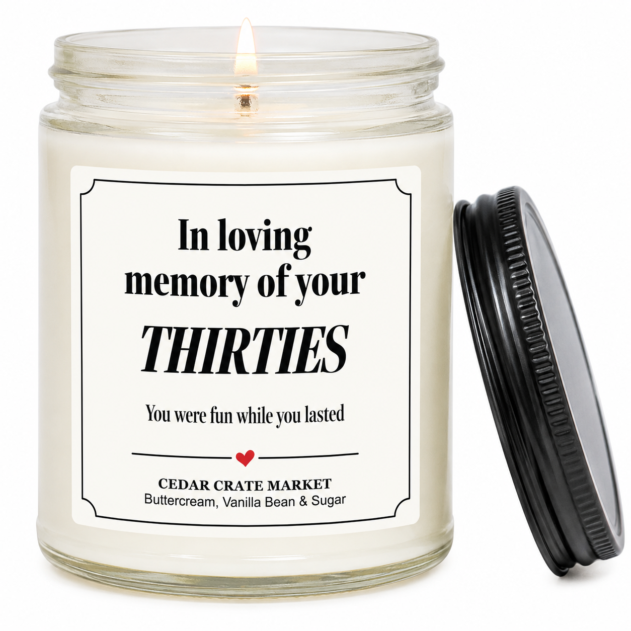 40th Birthday Candle - In Loving Memory of My 30s
