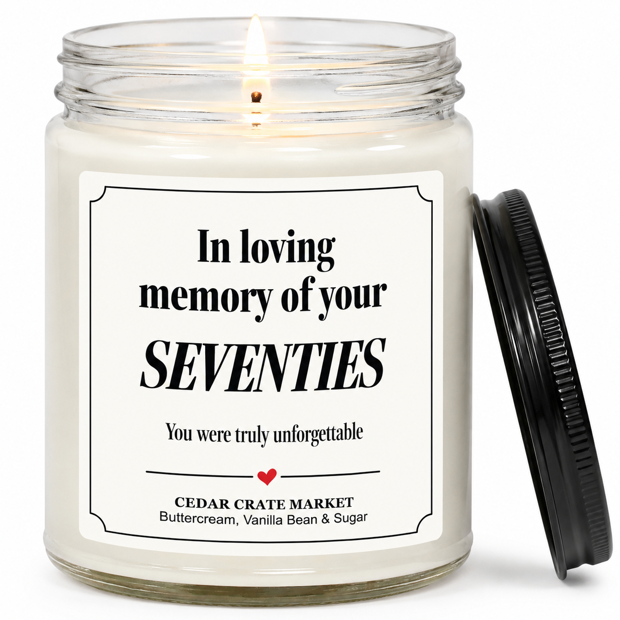 80th Birthday Candle - In Loving Memory of My 70s