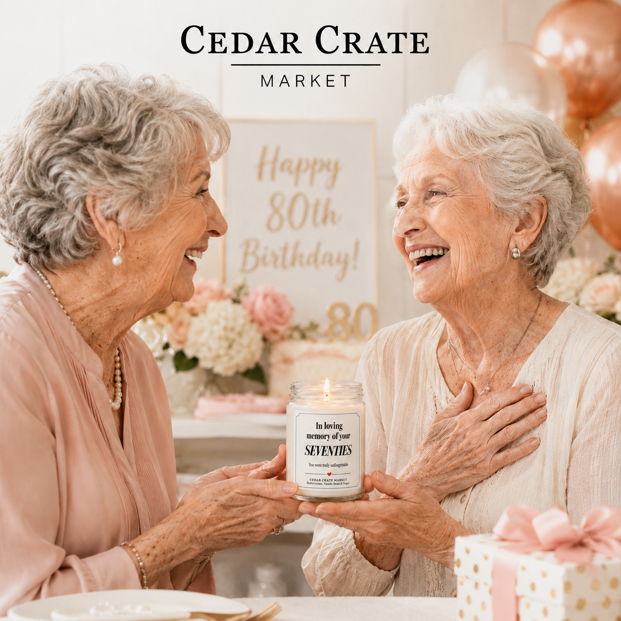 80th Birthday Candle - In Loving Memory of My 70s