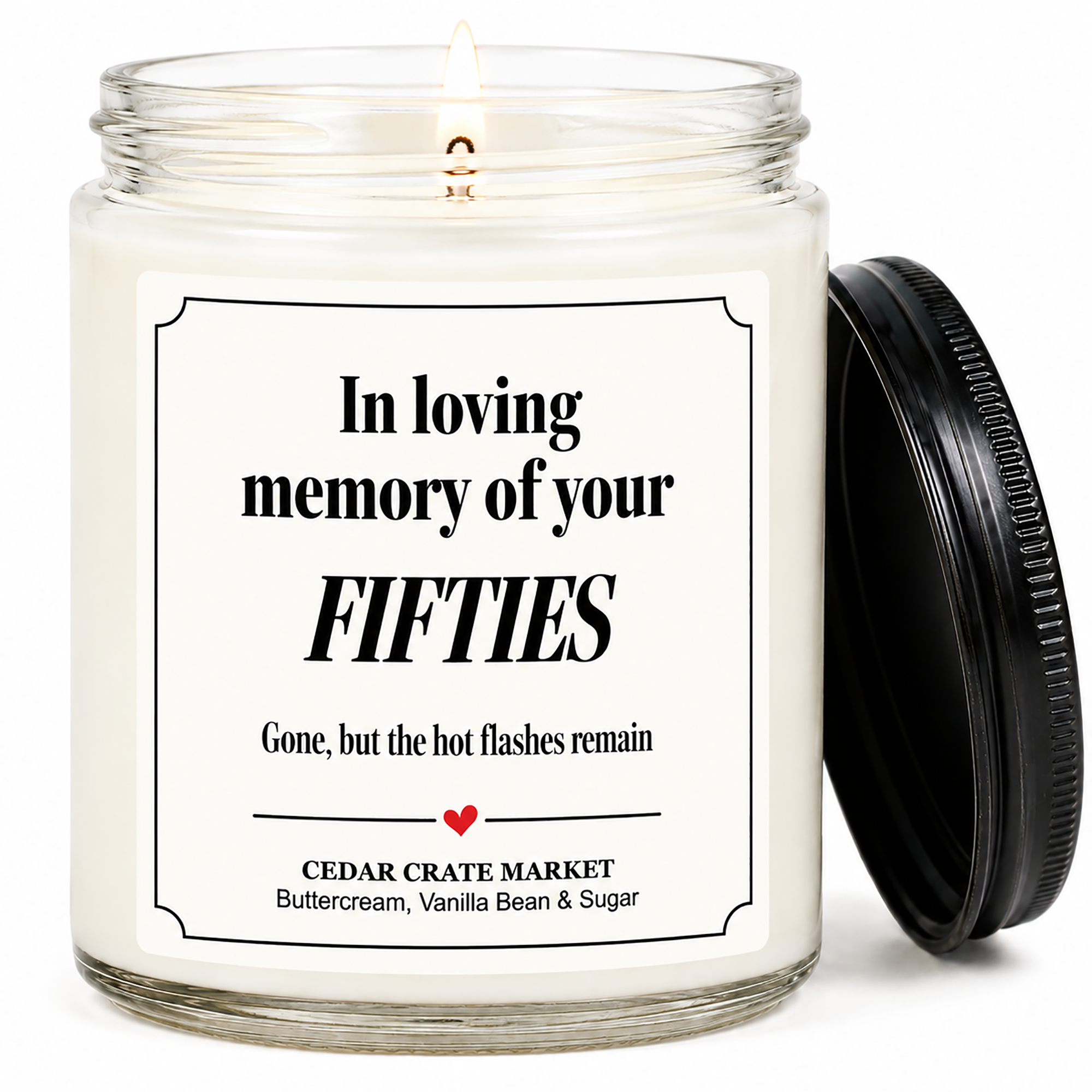 60th Birthday Candle - In Loving Memory of My 50s